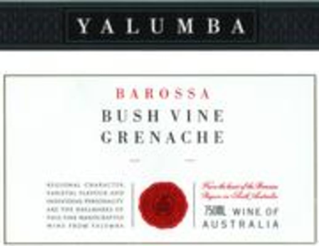 Yalumba Old Bush Vine Grenache 1998 Front Label