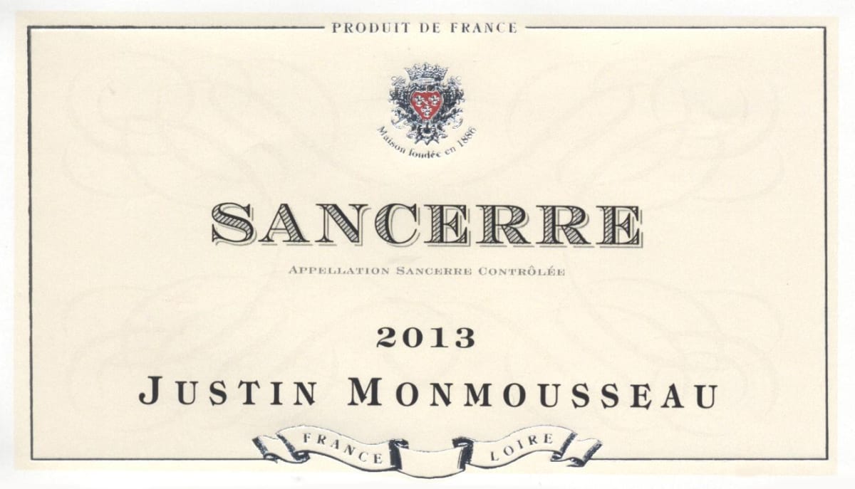 Caves Monmousseau Sancerre 2013 Front Label