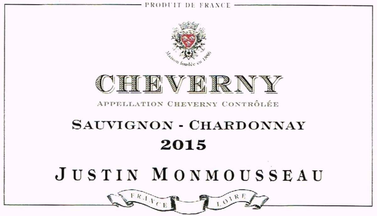 Caves Monmousseau Cheverny Blanc 2015 Front Label