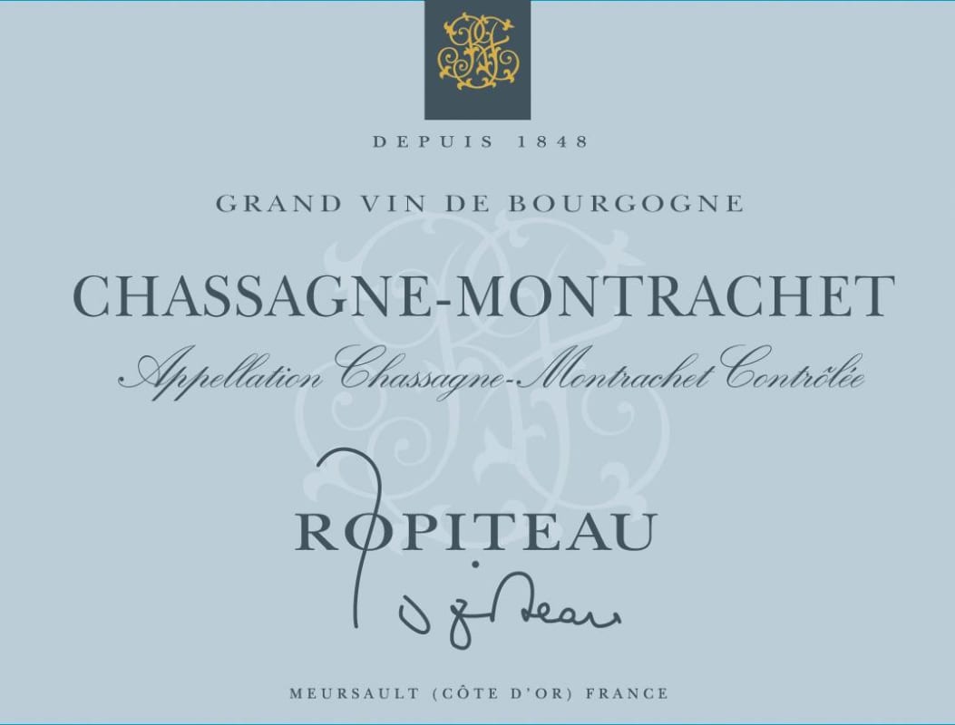 Caves Ropiteau Freres Cote de Beaune Chassagne-Montrachet 2010 Front Label