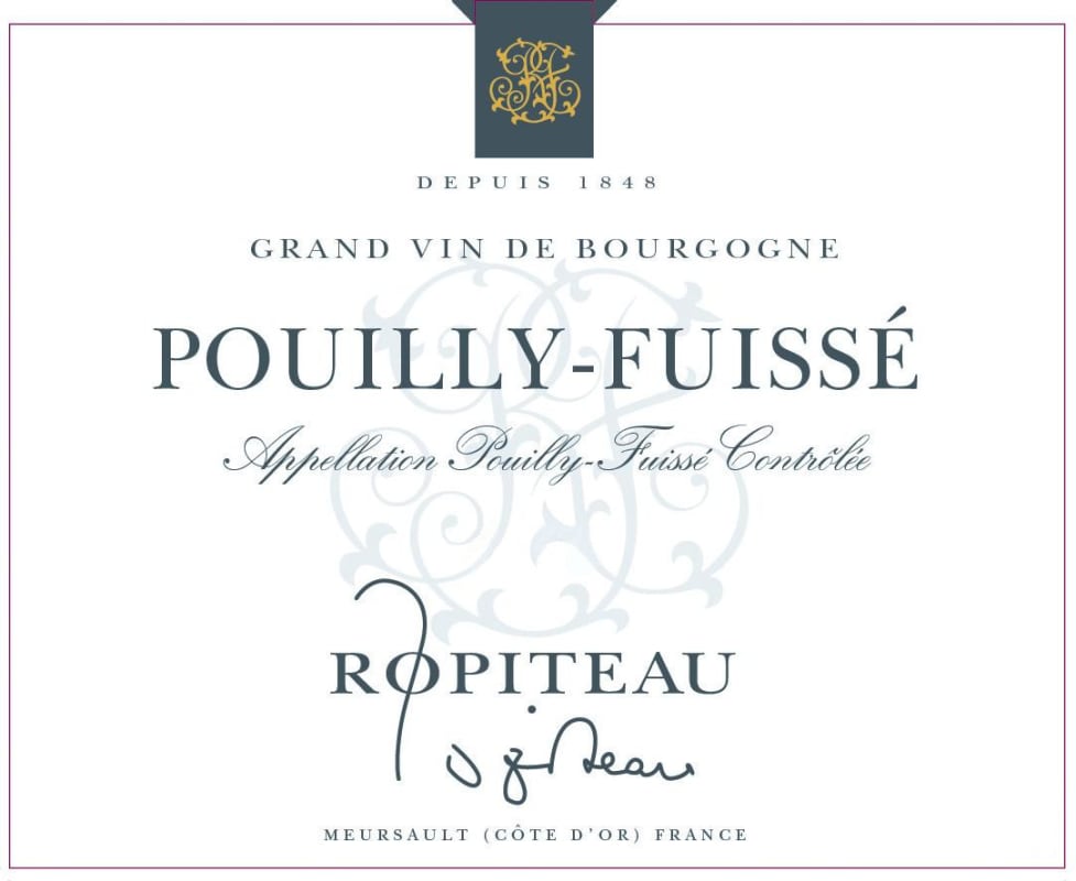 Caves Ropiteau Freres Maconnais Pouilly-Fuisse 2014 Front Label