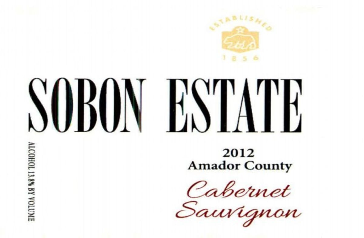 Sobon Estate Cabernet Sauvignon 2012 Front Label
