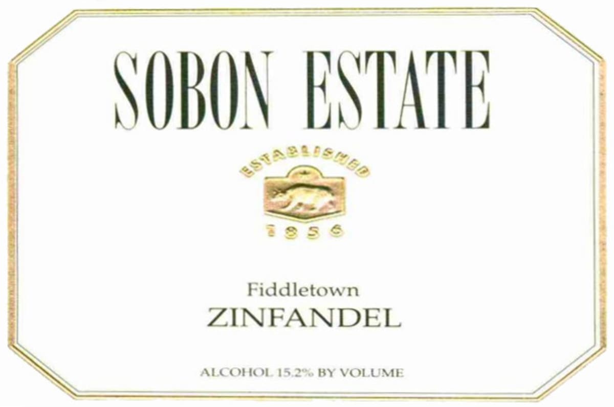 Sobon Estate Zinfandel 2014 Front Label