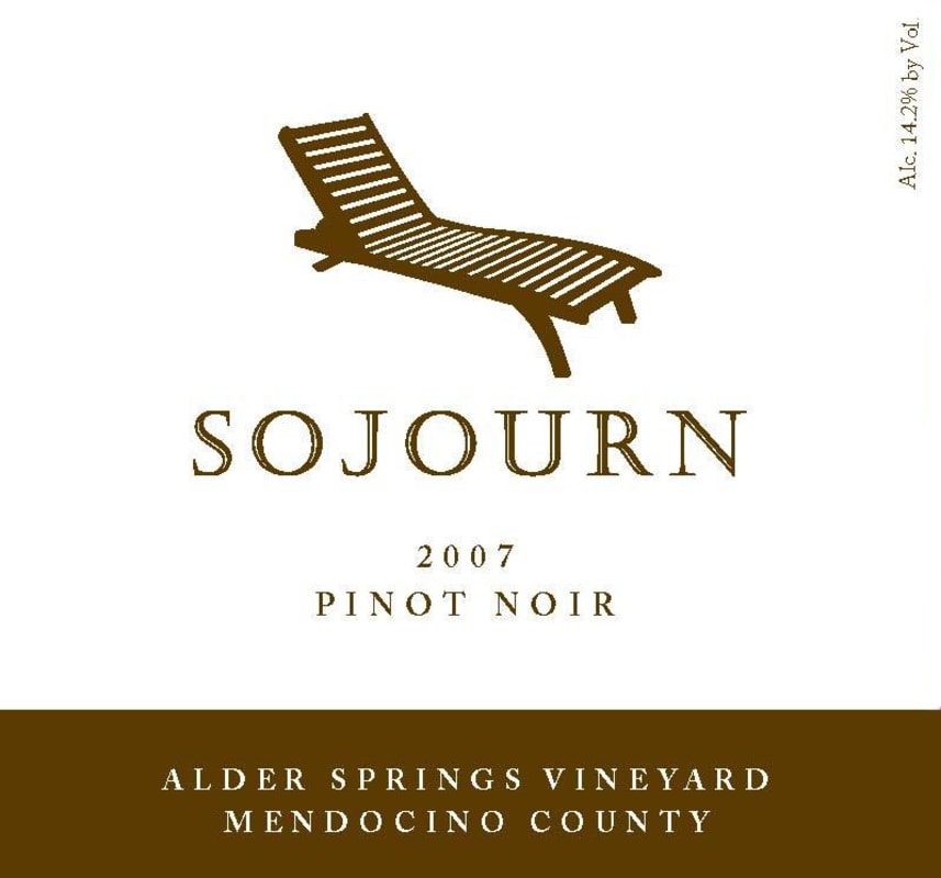 Sojourn Alder Springs Vineyard Pinot Noir 2007 Front Label