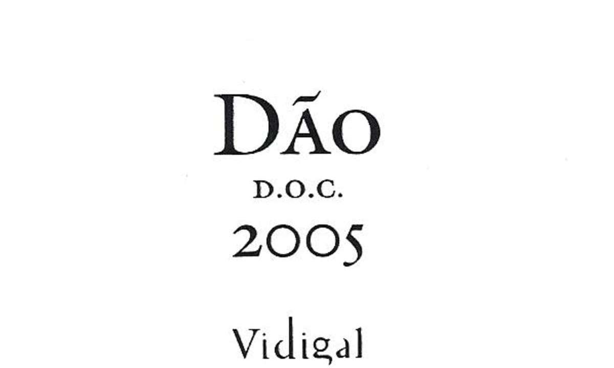 Caves Vidigal Tinto 2005 Front Label