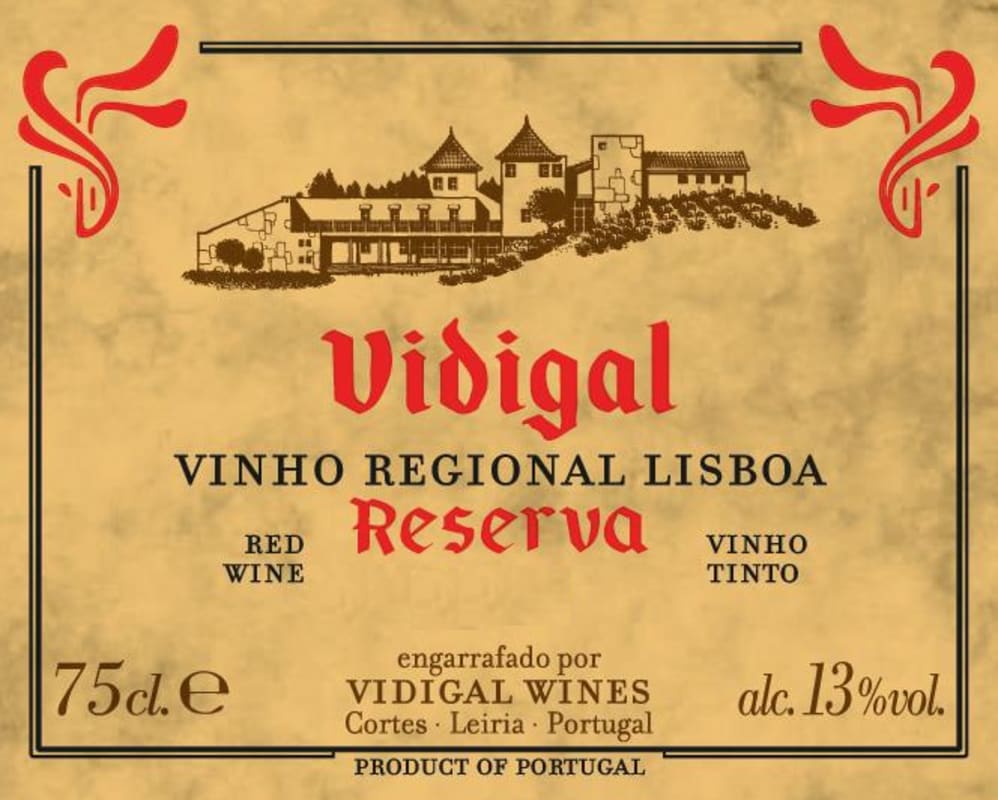 Caves Vidigal Reserva 2014 Front Label