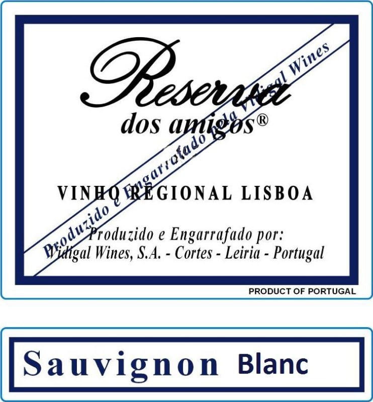 Caves Vidigal Vinho Regional Lisboa Reserva dos Amigos Sauvignon 2013 Front Label
