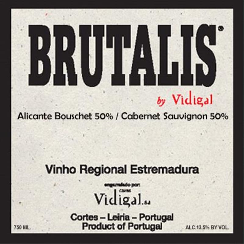 Caves Vidigal Brutalis Alicante Bouschet Cabernet Sauvignon 2009 Front Label