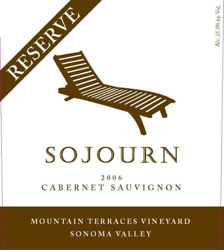 Sojourn Mountain Terraces Vineyard Reserve Cabernet Sauvignon 2006 Front Label