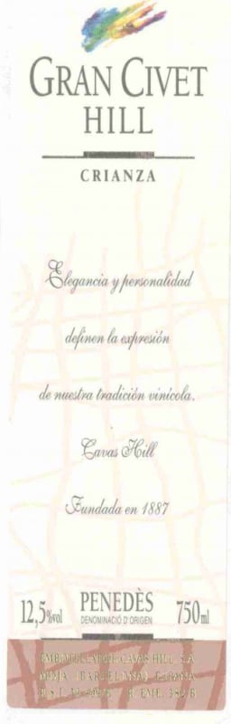 Cavs Hill Gran Civet Crianza 2011 Front Label