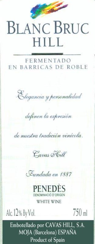 Cavs Hill Blanc Bruc Hill 2004 Front Label