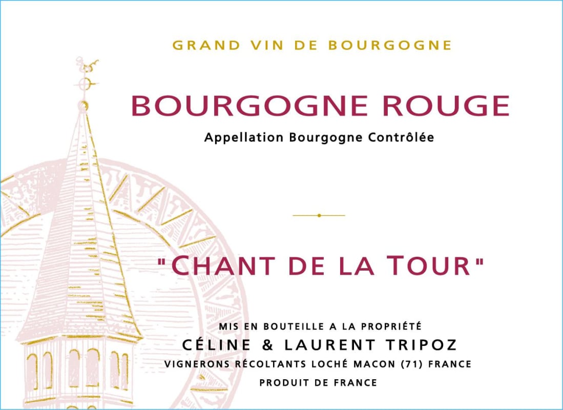 Celine et Laurent Tripoz Bourgogne Chant de la Tour Rouge 2014 Front Label