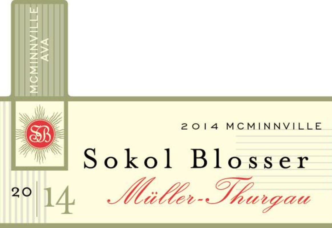 Sokol Blosser Muller-Thurgau 2014 Front Label