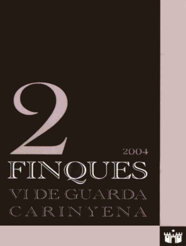 Celler Covilalba 2 Finques Vi de Guarda Carinyena 2004 Front Label