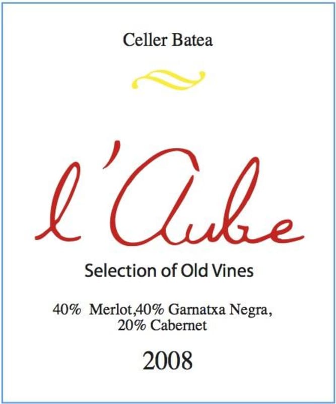 Celler de Batea L'Aube 2008 Front Label