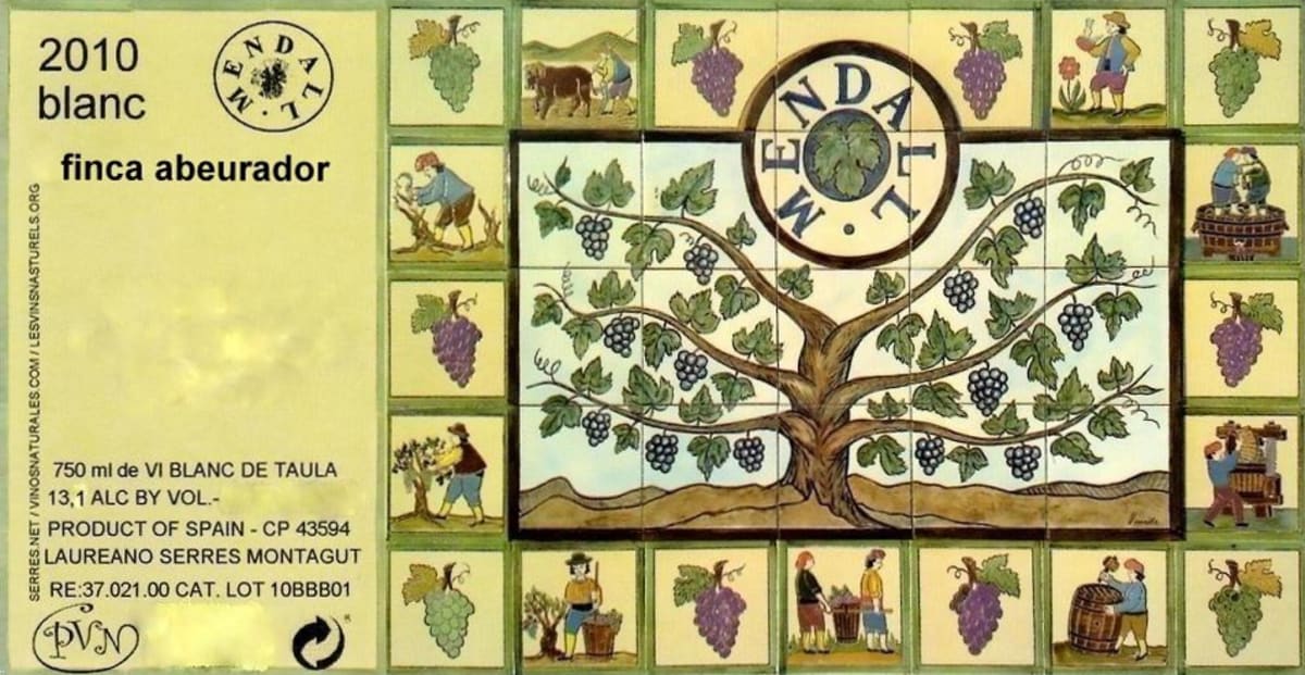 Celler Laureano Serres Montagut Mendall Finca Abeurador Macabeo 2010 Front Label