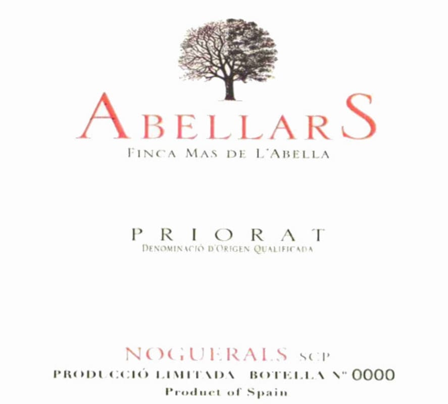 Celler Noguerals Abellars 2005 Front Label