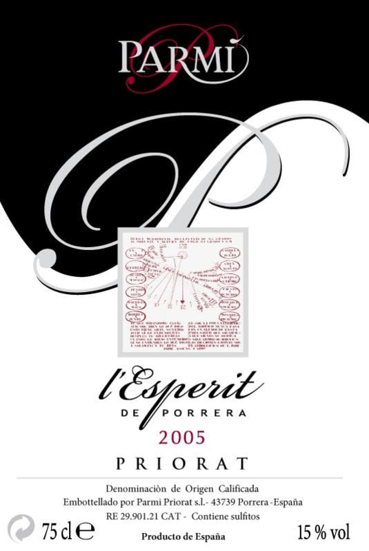 Celler Parmi Priorat L'Esperit de Porrera 2005 Front Label
