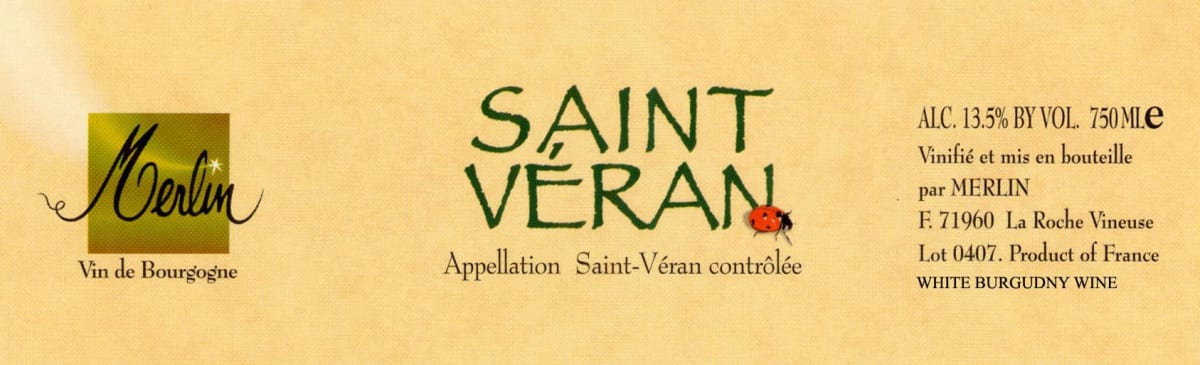 Domaine Olivier Merlin Saint-Veran 2007 Front Label