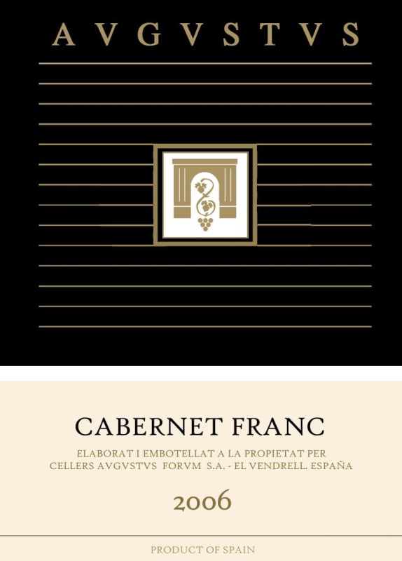 Cellers Avgvstvs Forvm Cabernet Franc 2006 Front Label