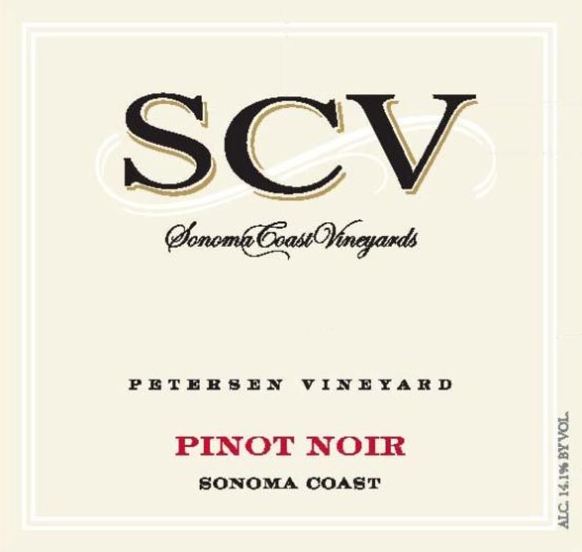Sonoma Coast Vineyards Petersen Vineyard Pinot Noir 2013 Front Label