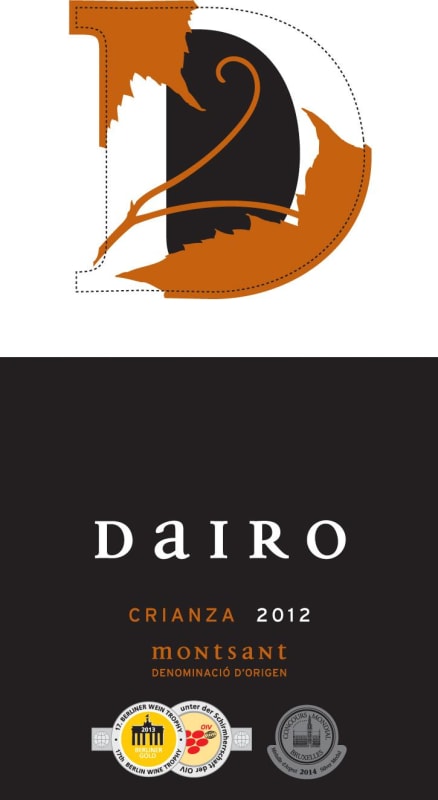 Cellers Unio Dairo Crianza 2012 Front Label