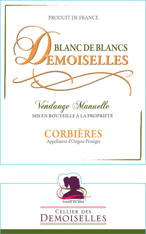 Cellier de Moiselles Corbieres Blanc de Blancs 2013 Front Label