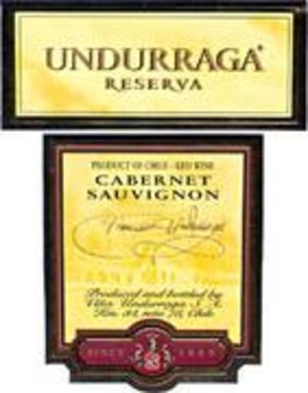 Undurraga Reserva Cabernet Sauvignon 1999 Front Label