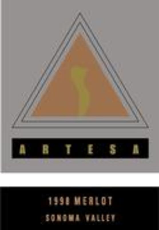 Artesa Sonoma Merlot 1998 Front Label
