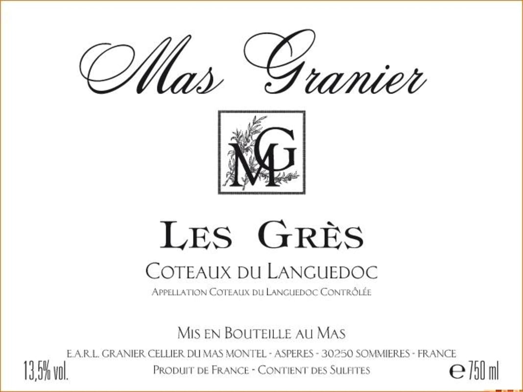 Cellier du Mas Montel - Granier Coteaux du Languedoc Les Gres 2005 Front Label
