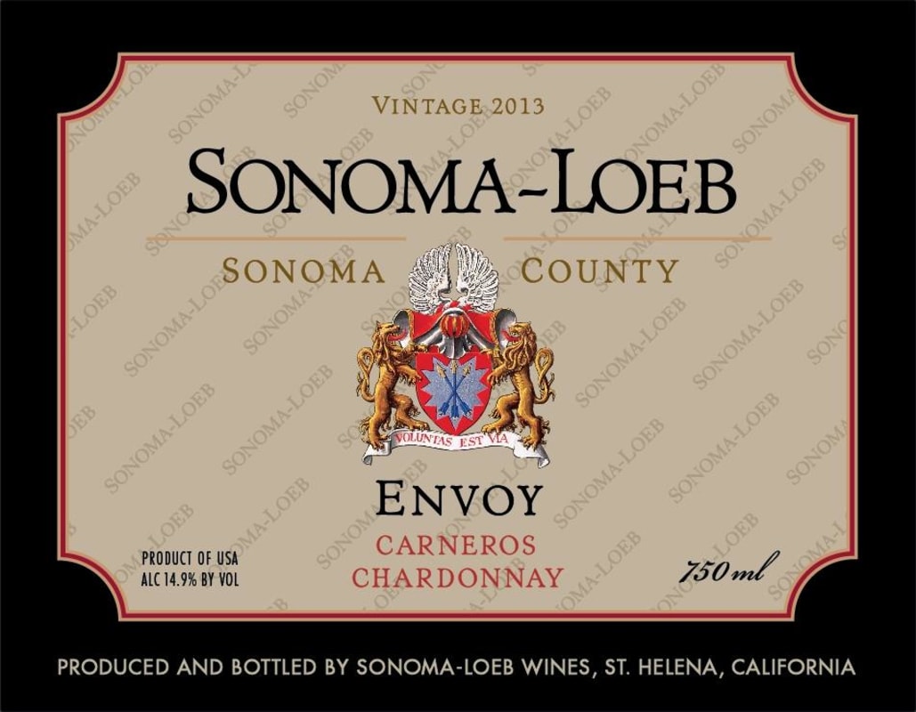 Sonoma-Loeb Envoy Chardonnay 2013 Front Label