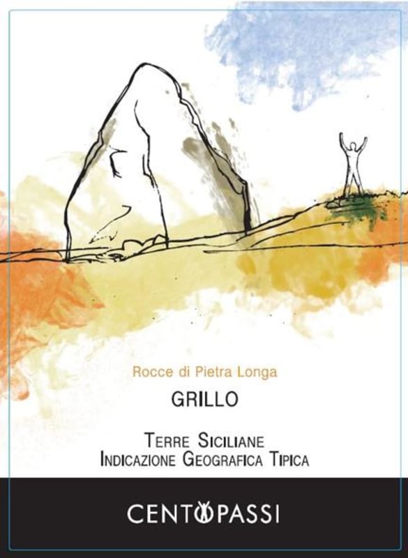 Centopassi Terre Siciliane Rocce di Pietra Longa Grillo 2013 Front Label