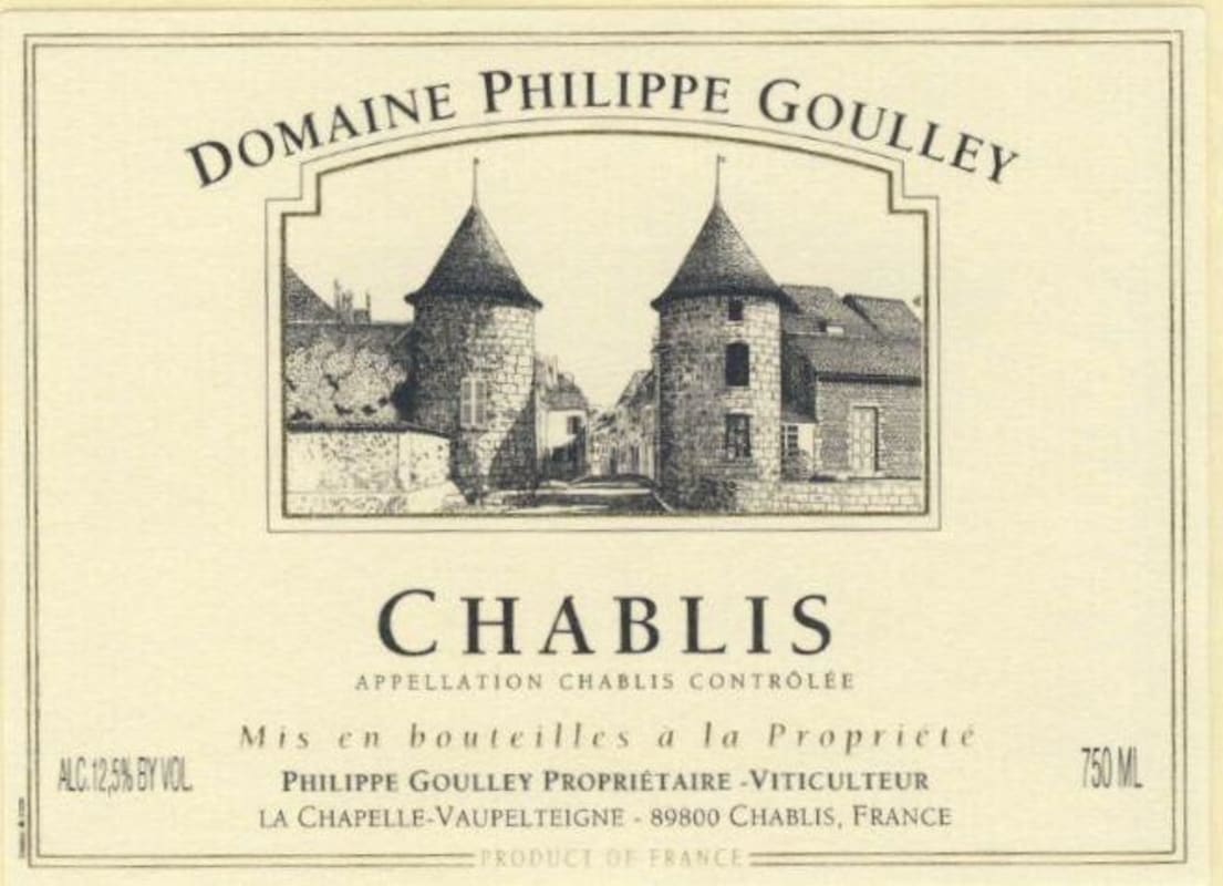 Domaine Philippe Goulley Chablis 2007 Front Label