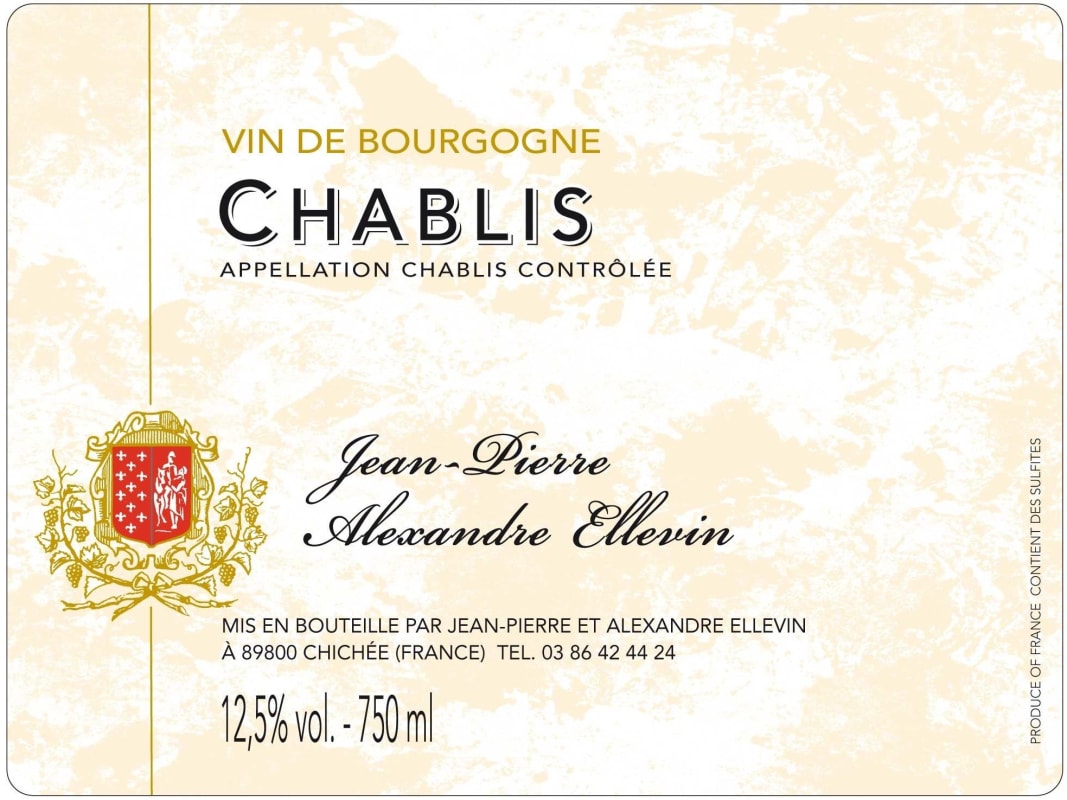 Domaine Ellevin Chablis 2013 Front Label