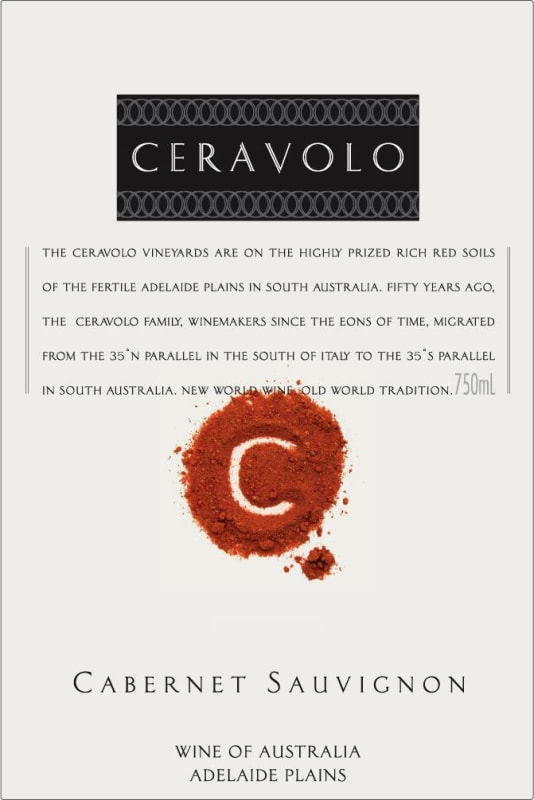 Ceravolo Cabernet Sauvignon 2011 Front Label