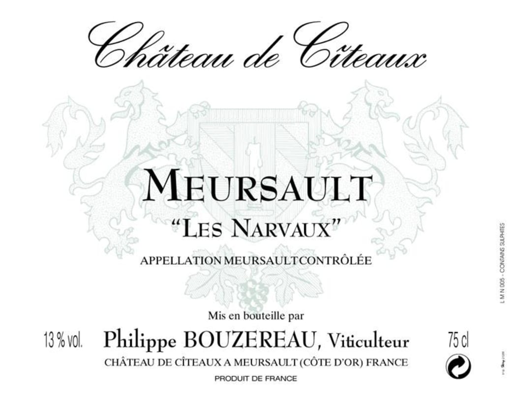 Philippe Bouzereau - Chateau de Citeaux Meursault Les Narvaux 2007 Front Label