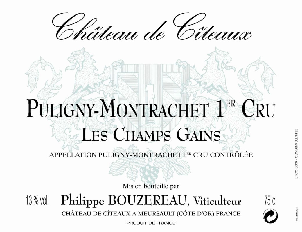 Philippe Bouzereau - Chateau de Citeaux Puligny-Montrachet Les Champs Gains Premier Cru 2004 Front Label