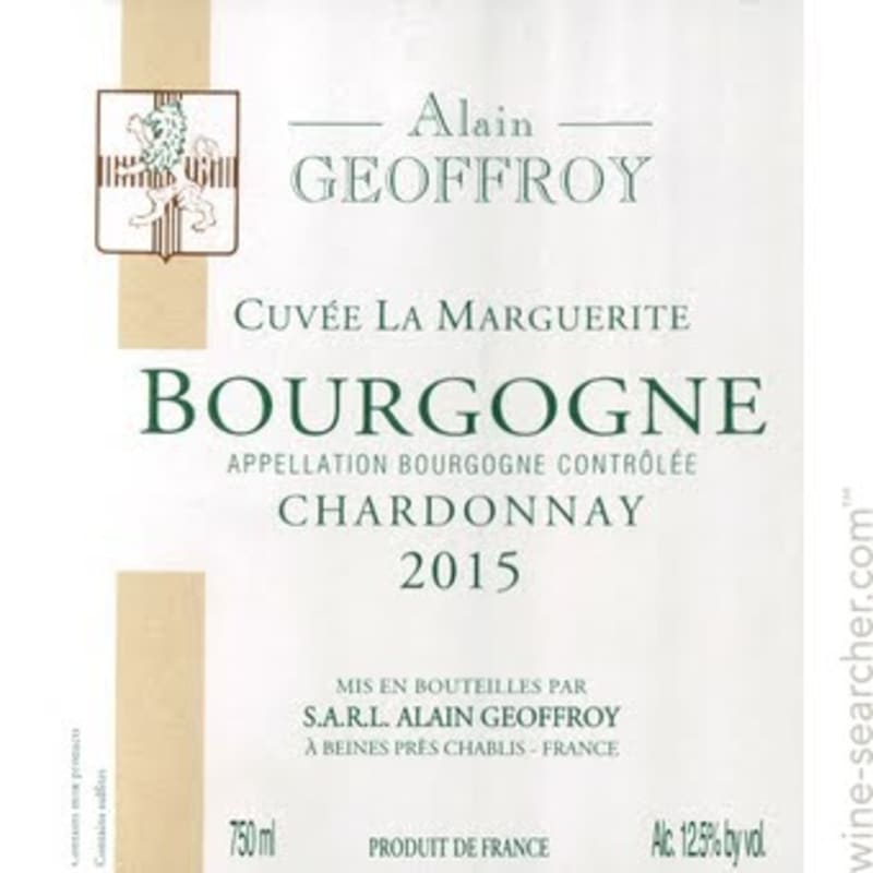 Domaine Geoffroy Bourgogne Chardonnay 2015 Front Label