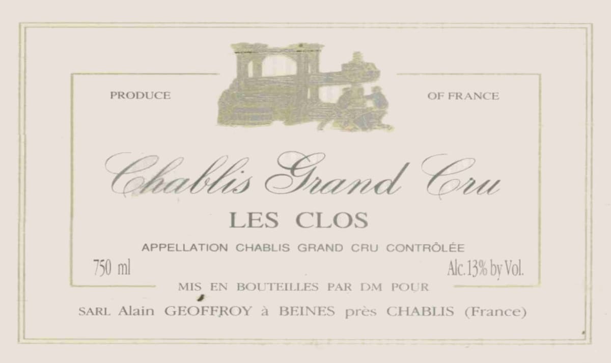 Domaine Geoffroy Chablis Les Clos Grand Cru 2014 Front Label