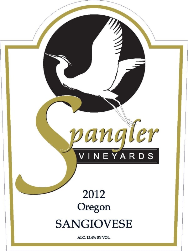 Spangler Vineyards Sangiovese 2012 Front Label