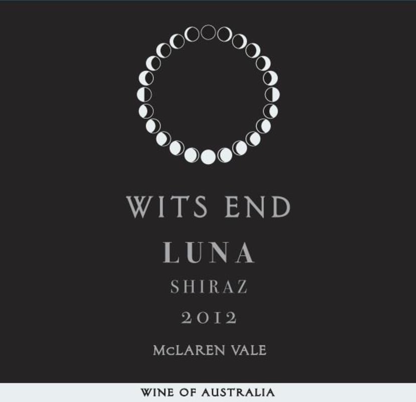 Chalk Hill Wines Wits End Luna Shiraz 2012 Front Label