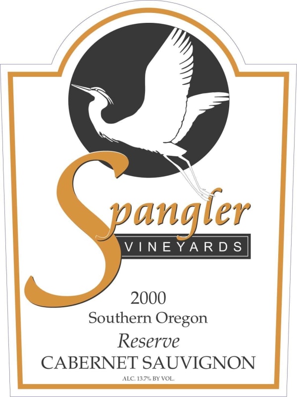 Spangler Vineyards Estate Reserve Cabernet Sauvignon 2000 Front Label