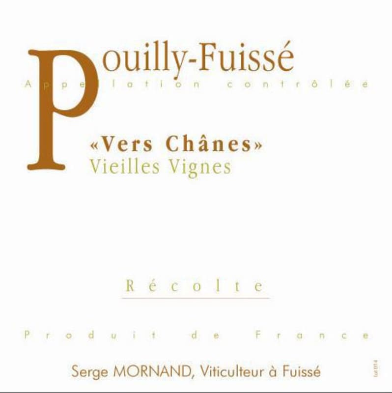 Maison Rijckaert Pouilly-Fuisse Vers Chanes Vieilles Vignes 2006 Front Label
