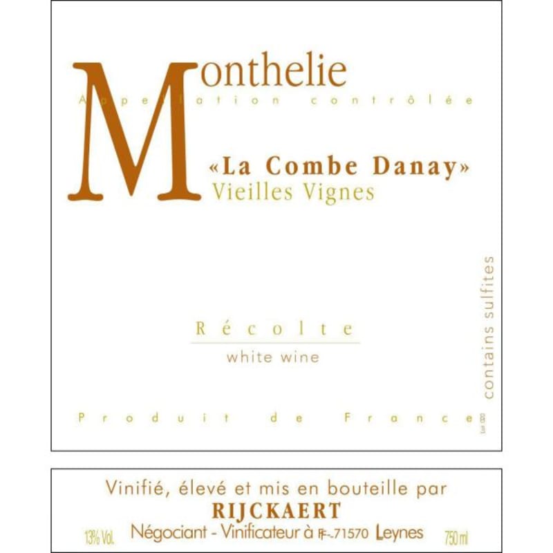Maison Rijckaert Monthelie La Combe Danay Vieilles VignesJ 2009 Front Label
