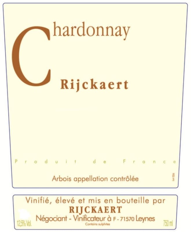 Maison Rijckaert Arbois Chardonnay 2011 Front Label