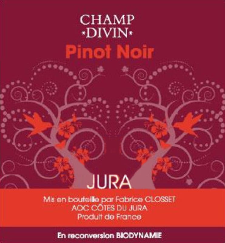 Champ Divin Cotes du Jura Champ d'Etoiles Pinot Noir 2014 Front Label