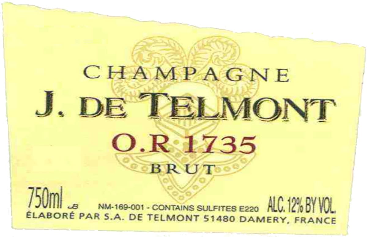 Champagne Telmont O. R 1735 Grand Cru Brut 2001 Front Label
