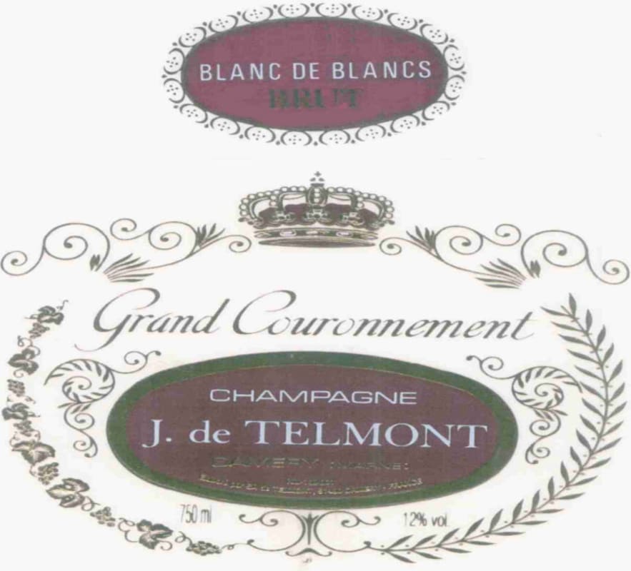 Champagne Telmont Grand Couronnement Grand Cru Blanc de Blancs Brut 2000 Front Label