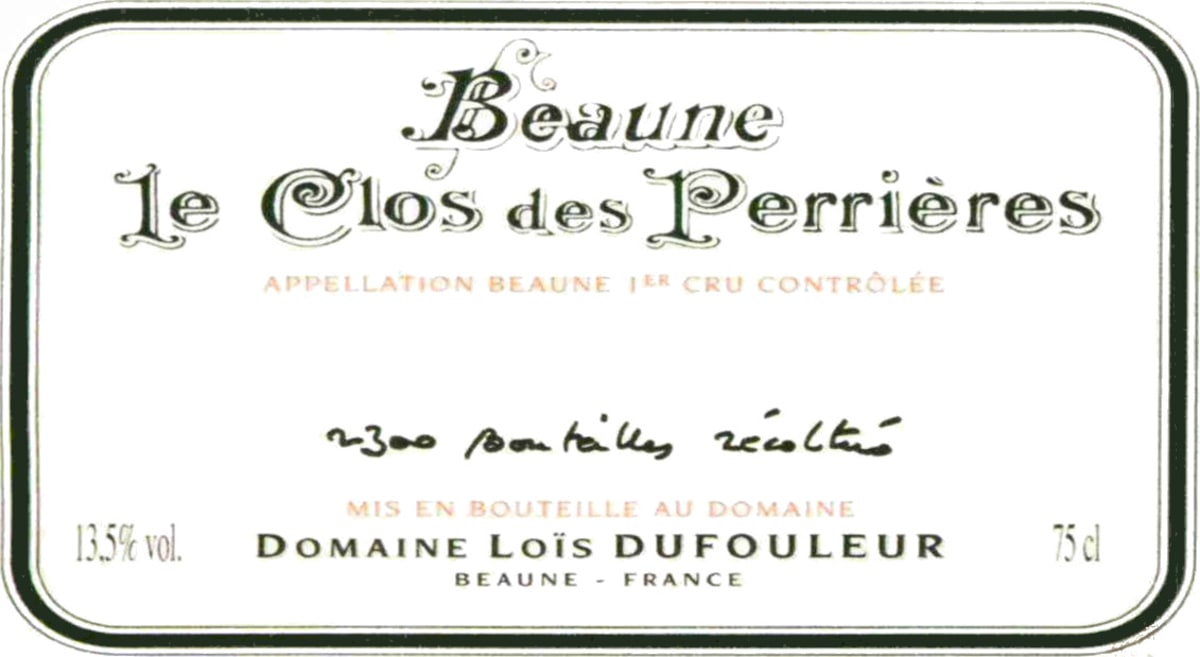 Domaine Lois Dufouleur Beaune Le clos des Perrieres Premier Cru 2006 Front Label