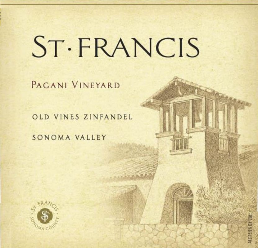 St. Francis Pagani Vineyard Zinfandel 2008 Front Label